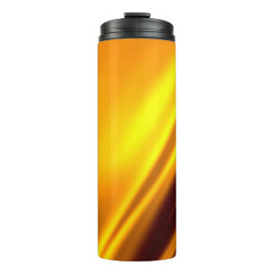 Gold waving abstract background thermal tumbler