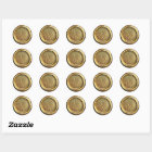  Gold Wax Seal Vintage Customised Wedding Stickers
