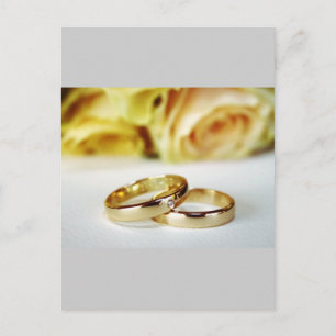 Gold Wedding Bands Postcard
