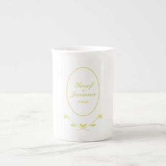 Gold Wedding Bone China Mug