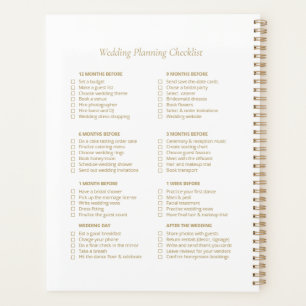  Gold Wedding Checklist Planner