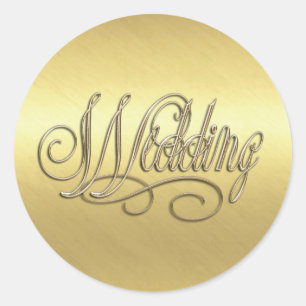Gold Wedding Envelope Seal