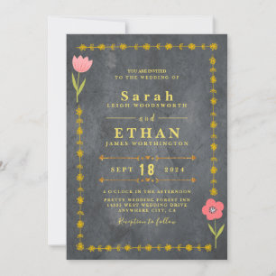 Gold Wedding Invitation