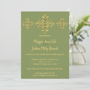 Gold Wedding Invitation