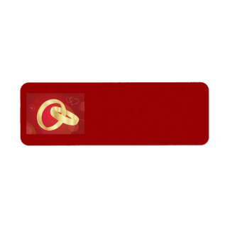 Gold-Wedding-Rings.jpg GOLD GOLDEN WEDDING RINGS Return Address Label