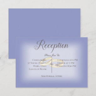 Gold Wedding Rings Periwinkle Reception Enclosure Card