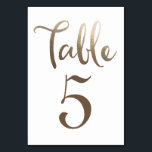 Gold Wedding Table Number Typography Cards<br><div class="desc">PLEASE NOTE - YOU MUST CHANGE/CUSTOMIZE THE TABLE NUMBERS ON EACH CARD YOURSELF ONE AT A TIME. AFTER YOU'VE CREATED YOUR FIRST TABLE NUMBER, ADD TO CART AND THEN GO BACK AND MAKE YOUR NEXT TABLE NUMBER, ADD TO CART, GO BACK... ETC.. PLEASE ALSO NOTE THAT THESE CARDS ARE PRINTED...</div>