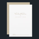 Gold Wedding Words of Wisdom Advice Card<br><div class="desc">This gold wedding words of wisdom advice card is perfect for a modern wedding. The simple and elegant design features classic and fancy script typography in gold. These cards are perfect for a wedding, bridal shower, baby shower, graduation party & more. Personalise the cards with the names of the bride...</div>