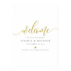 Gold Welcome Wedding Sign