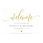 Gold Welcome Wedding Sign