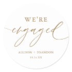 Gold We're Engaged Engagement Party Favours