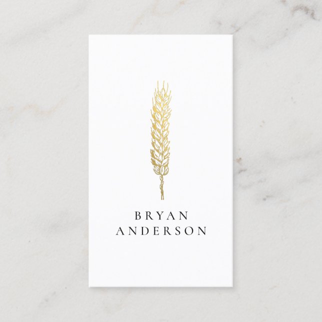Gold Wheat - Farmer Business Card (Front)