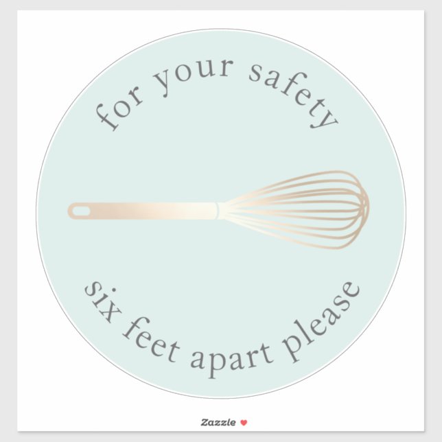 Gold Whisk | Bakery Social Distancing Floor Marker (Sheet)