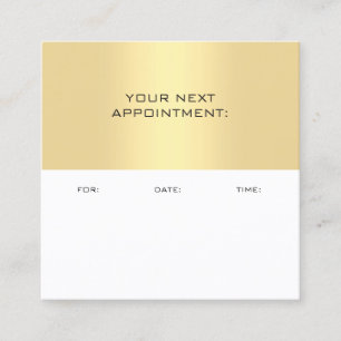 Gold White Appointment Reminder Elegant Template