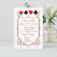 Gold White Art Deco Casino Vegas Poker Wedding