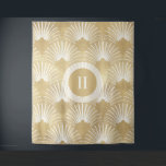 Gold & White Art-deco Pattern No.38 Tapestry<br><div class="desc">Elegant gold and white art-deco geometric pattern with optional monogram.</div>