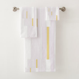 Gold & White Bath Towel Set