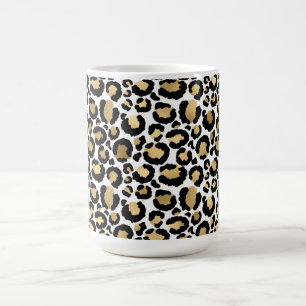 Gold, white & black leopard print Coffee Mug