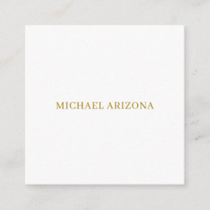 Gold & White Colour Minimalist Simple Plain Modern Enclosure Card
