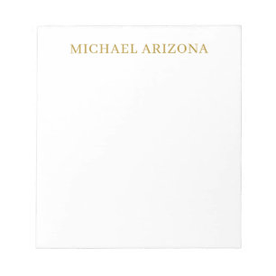 Gold & White Colour Minimalist Simple Plain Modern Notepad