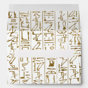 Gold & White Egyptian Egypt Glam Modern Chic Party Envelopes