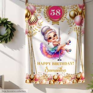 Gold White Funny Grandma Blanket Personalized