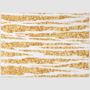 Gold White Glitter Boho Popular Tiger Collection Tissue Paper