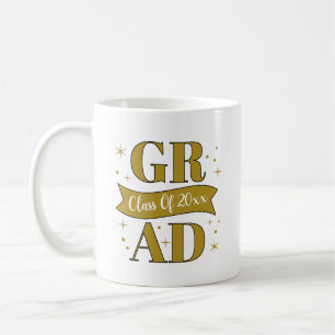 Gold & White Graduation Party Coffee Mug