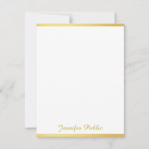 Gold White Hand Script Name Vertical Template