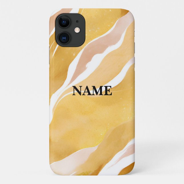 Gold & White Marble iPhone Case  (Back)
