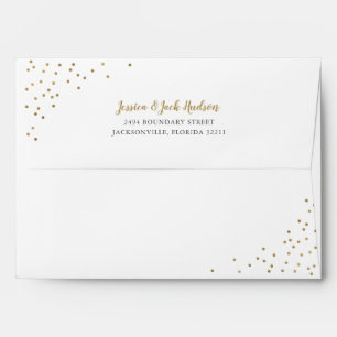 Gold & White Modern Elegant Baby Shower Envelope