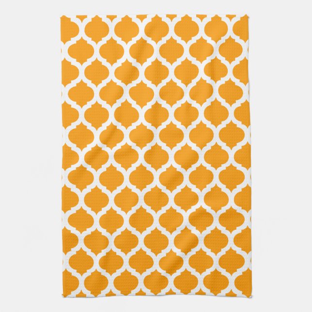Gold & White Moroccan Tea Towel (Vertical)