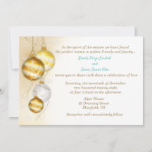 Gold & White Ornaments Christmas Wedding