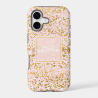 Gold White Pink Confetti