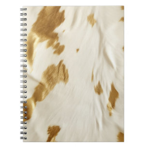Gold White Southwest Cowhide Notebook