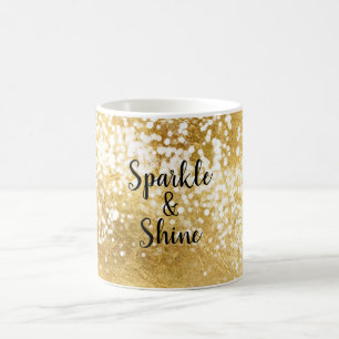 Gold White Sparkle Shine Coffee Mug