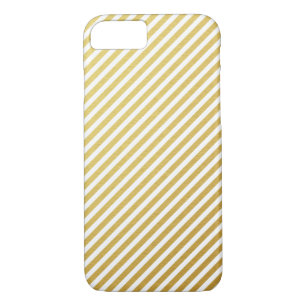 Gold & White Striped iPhone 7 Case