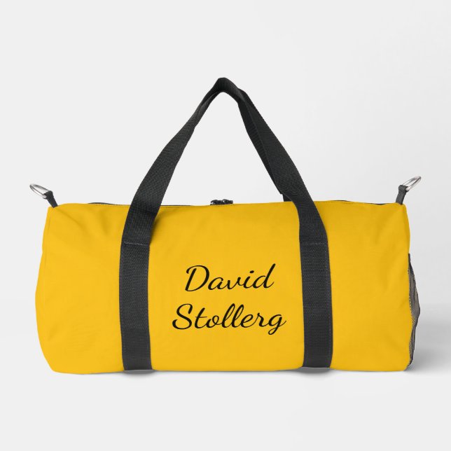 Gold & White Stylish  Duffle Bag (Front)