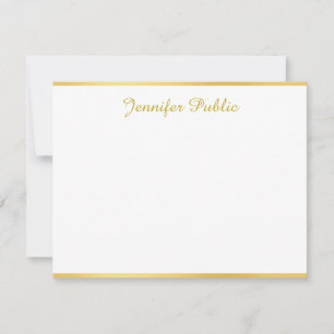 Gold White Template Handwritten Script Name Text