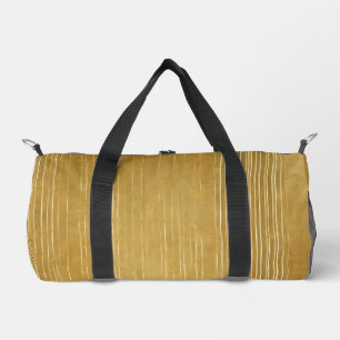Gold White Vintage Art Deco Modern Collection Duffle Bag
