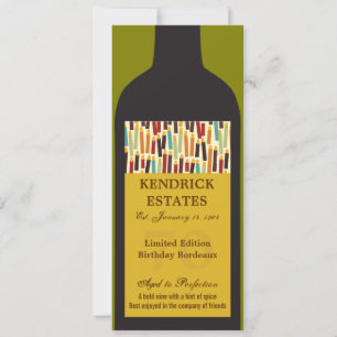 Gold Wine Bottle Party Invitation