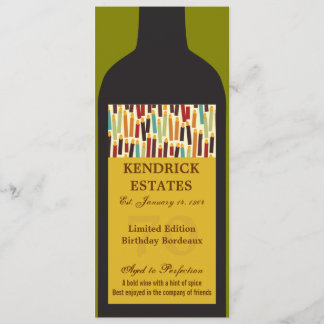 Gold Wine Bottle Party Invitation