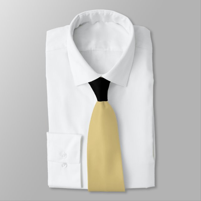 Gold with Black Knot Contrast Tie (Tied)