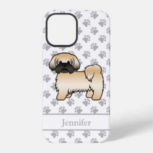 Gold With Black Mask Shih Tzu Cartoon Dog & Name iPhone 12 Pro Case