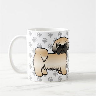 Gold With Black Mask Shih Tzu Cute Cartoon Dog Coffee Mug