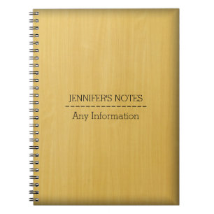 Gold Wood Grain Texture Notebook