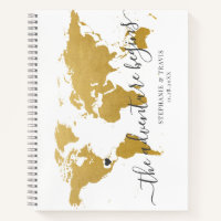 Gold World Map Adventure Destination Guest
