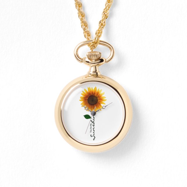 Gold Wrap-Around Watch - You Are My Sunshine (Front)