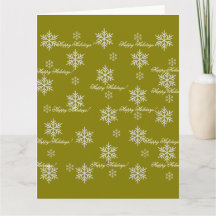 Gold Wrapping Paper Happy Holidays Snowflakes