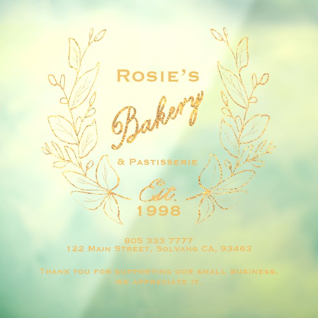 Gold Wreath Bakery Logo Company Info (Sheet 3)